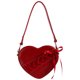thumbnail image 1 of Bolso Bandolera Con Forma Corazón Cinta Cruzado A La para Mujer (vino) Rojo, 1 of 9