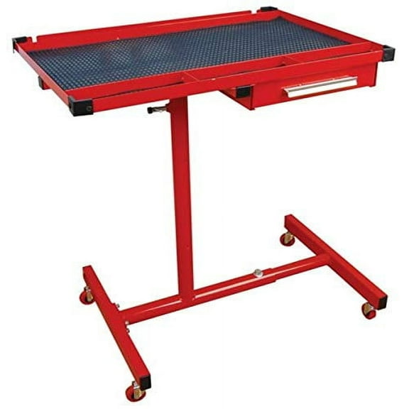 ATD Tools (7012 Heavy-Duty Mobile Work Table with Drawer,Red