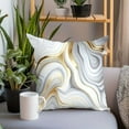thumbnail image 6 of Marble Textured Throw Pillow Cover Super Soft Decorative Square Cushion Case for Couch, Bed, Living Room or Home Decor, 6 of 11