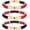 Red Black, variant on 3 Pack Game Day Bracelets for Women Bamboo Tube Bangles Bracelets Chunky Curved Stacking Football Stretch Bracelets Game Day Jewelry Accessories Sports Fan Gifts
