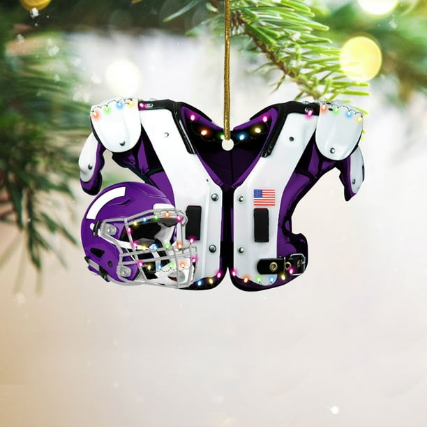 Ganfancp Adornos para El Árbol de Navidad Hombreras y Casco de Béisbol Colgantes Planos Artículos En Liquidación 1X Amuleto