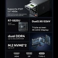 thumbnail image 2 of WTR PRO Nas 4 Bay 90T, AMD Ryzen 7 5825u Mini PC,16G/512G,DDR4 RAM,Two M.2 2280-NVME slots,2.5G LAN, 2 of 13
