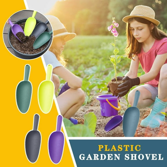 CoreLiving Soil Scoop Hand Trowel Garden Trowel Plastic Shovel, Heavy Duty Gardening Shovel, Multipurpose Planting Tool for Soil Digging Transplanting Beach Sand and Pet Food