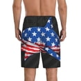 thumbnail image 6 of KLL Shark With USA Flag for Men's 1-Pack Shorts,Sleep Pajama Shorts for Men Soft Pj Shorts Men's Pajama Bottoms Sleepwear -Large, 6 of 7
