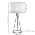 thumbnail image 2 of Evelyn&Zoe Nova 28" Modern Metal Table Lamp with White Drum Fabric Shade, 2 of 6