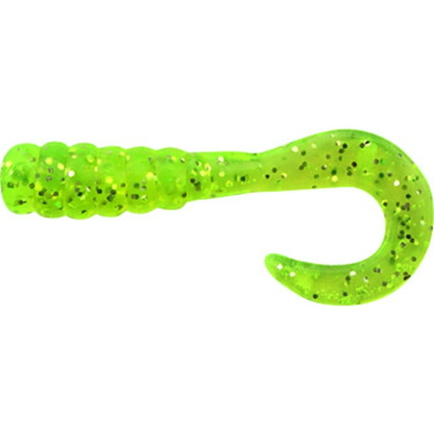 Big Hammer Perch Grub Universal Fishing Lure, Chartreuse Flash, 1.75