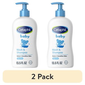 Cetaphil Baby Moisturizing Wash & Shampoo with Calendula, 2-Pack