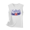 thumbnail image 5 of Usmixi Womens Shirts Sleeveless Round Neck Baseball Mom Letter Print Tank Tops Summer Fashion Graphics Loose Fit Racerback Tank Tops Blue S, 5 of 5