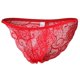 thumbnail image 4 of Tanga de encaje floral transparente para mujer, lencería, color negro, como se describe rojo, 4 of 9