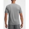 thumbnail image 2 of BALEAF Men's Sun Protection Shirts Short Sleeve T-Shirts Swim Rash Guard Hiking Running SPF UPF 50+ UV Lightweight Heather Light Gray 3XL, 2 of 7