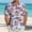 Watermelon Red, variant on Mens 250th Anniversary USA Shirt Short Sleeve Button Down Lapel Tops Hawaii 1776 2026 Patriotic Shirts for Men Watermelon Red XXL