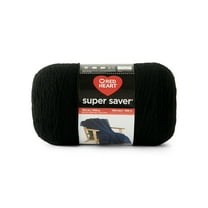 Red Heart® Super Saver® 1000G #4 Medium Acrylic Yarn, Black 35.3oz/1000g, 1855 Yards