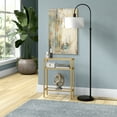 thumbnail image 5 of Evelyn&Zoe Sivil 22" Wide Rectangular Console Table, Brass, 5 of 8