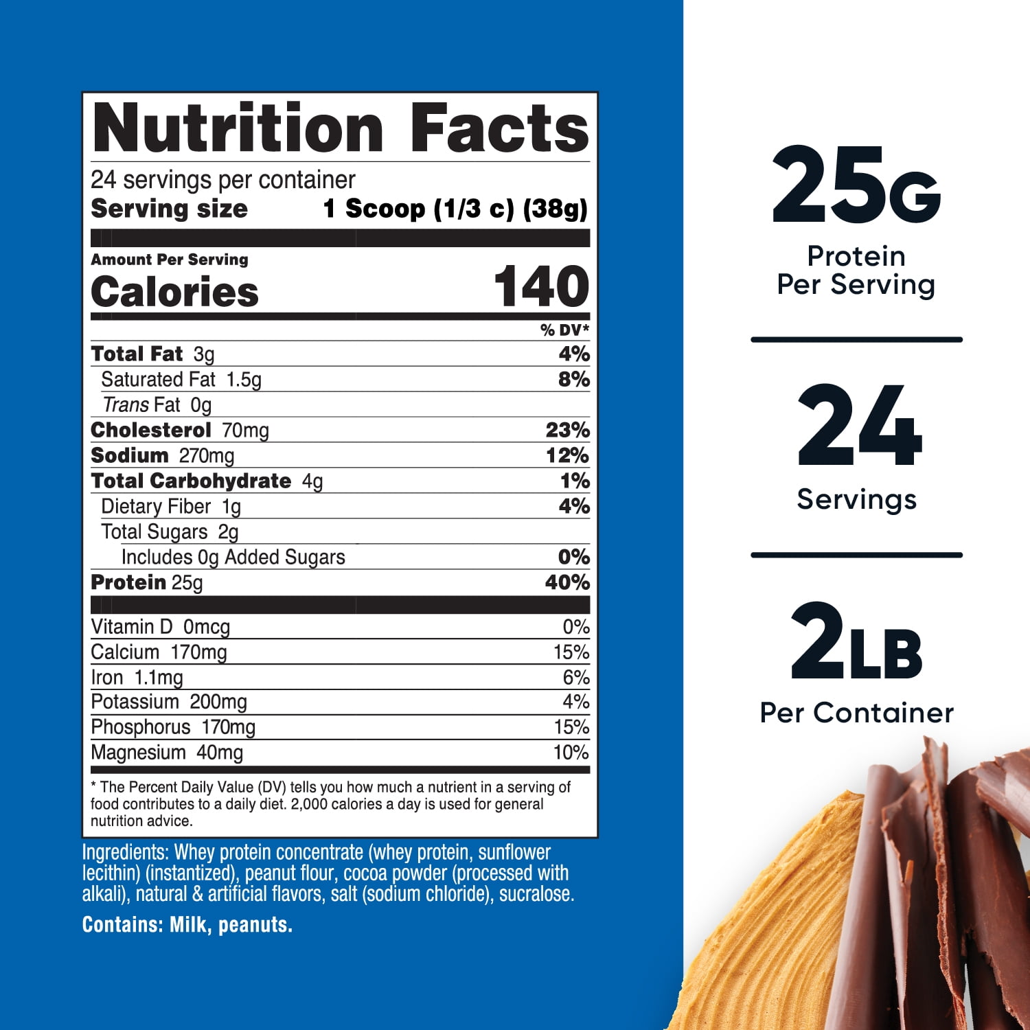 Nutricost Whey Protein Concentrate Powder (Chocolate Peanut Butter) 2LBS