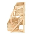 thumbnail image 7 of Sunnydaze Rustic Wagon Wheel 33.75" x 21.75" x 49.25" 2-Tier Natural Wooden Plant Stand, 7 of 7