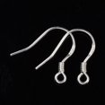 thumbnail image 4 of 10Pair 925 Sterling Silver Earring Hooks Silver 14mm Hole: 2mm 22 Gauge(0.6mm) DIY, 4 of 5