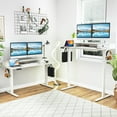 thumbnail image 4 of Costway 55"x 24" Electric Standing Desk with 2 Drawers Monitor Stand Storage Shelf White, 4 of 10