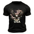 thumbnail image 3 of Xysaqa Beach Shirts for Men Boys Shirts Men's American Flag T-Shirts Short Sleeve Animals Graphic Tee USA Flag Distressed Patriotic Shirts S-2X Sports T Shirt Men On Clearance, 3 of 5