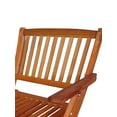 thumbnail image 4 of Foldable Chairs Set of 4, Patio Folding Chair with Solid Wood Frame, Outdoor Chair Set with Slat Seat and Backrest, Portable Dining Chair for Garden, Kitchen, Backyard, Walnut, 4 of 7