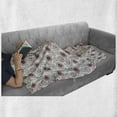 thumbnail image 6 of Circle Pattern Soft Flannel Fleece Throw Blanket, Doodle in Hand Drawn Flower Sketches Garden Art, Cozy Plush for Indoor and Outdoor Use, 60" x 80", Pale Green Pastel Pink, by Ambesonne, 6 of 6
