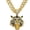 gold tiger, variant on Cuban Pendant Necklace, Miami Ice Out Chain Necklace, Animal Pendant Hip-Hop Jewelry for Men Women, 20inch