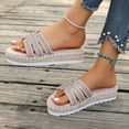 thumbnail image 3 of ATENAR Womens Sandals Solid Color Outdoor Women Sandals Comfortable Womens Shoes Pink 8.5, 3 of 9