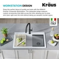 thumbnail image 4 of KRAUS Bellucci Workstation 33 in. Drop In Single Bowl Granite Kitchen Sink in White with Accessories, 4 of 7