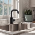thumbnail image 2 of Wowow Single Handle Stainless Steel Bar Faucet with Supply Lines and Deckplate in Oil Rubbed Bronze, 2 of 9