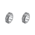 thumbnail image 3 of Guardurnaity Anillo de banda grabado, disfraz de boda, fiesta, nudillo estético, joyería para hombres, novios, accesorios de oficina, tamaño Type2 NO2, 3 of 6