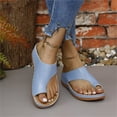 thumbnail image 5 of NOKIO Women's Bathroom&nbsp;Slippers Beach Slope Heel Slippers Hollow Casual Slippers Slope Bottom Shoes Fashion Retro Sandals, 5 of 8