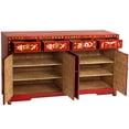 thumbnail image 2 of Oriental Furniture Red Lacquer Buffet - Courtyard, 2 of 7