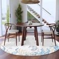 thumbnail image 4 of Seahorse Coastal Round Rug 8ft Washable Circle Rugs Non Slip Summer Beach Ocean Nautical Coral Large Area Rug Indoor Floor Carpet for Bedroom Kitchen Living Room Home Office Dining Room Nursery, 4 of 8