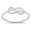 CHOOSE YOUR COLOR Infinity Knot Forever Love Ring .925 Sterling Silver Band Jewelry Female Size 5