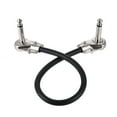 thumbnail image 5 of Cable de audio Ammoon 30cm / 12in Pedal de efecto de guitarra Cable de parche para instrumentos 1/4 "Conector plateado en ángulo recto Chaqueta de PVC negra, paquete de 3 Tomshoo Cable de audio, 5 of 5