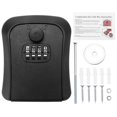 thumbnail image 1 of Key Lock Box, Wall-Mounted Zinc Alloy Key Box Weatherproof 4-Digit, 1 of 5