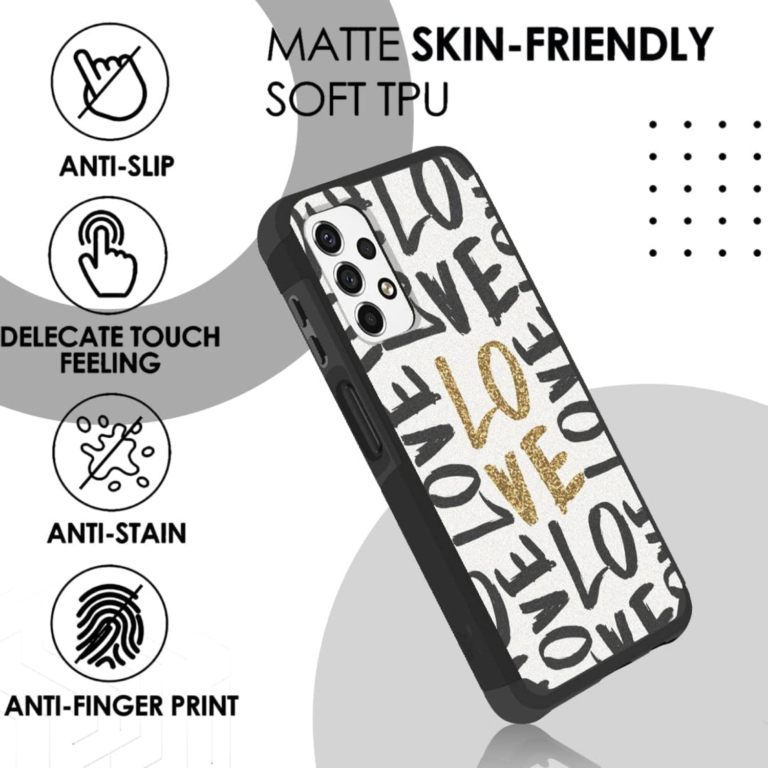 For TCL ION X Graphic Design Pattern Hard PC TPU Tough Strong