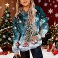 thumbnail image 2 of Lorytime Kids Sweatshirt with Hoodie Boys Girls Christmas Tree Fleece Shirt Long Sleeve Pullover with Pocket Tops, 2 of 5