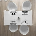 thumbnail image 3 of Ambesonne Zodiac Gemini Place Mats Set of 4, Grunge Brush Art, Standard Size, Black and White, 3 of 4