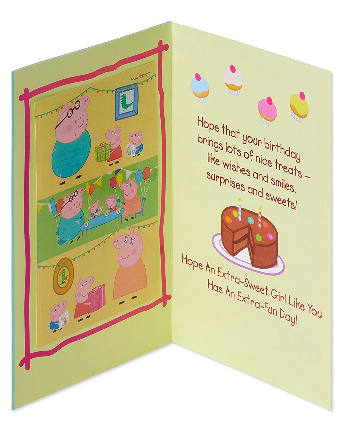 American Greetings Peppa Pig Birthday Card for Girl with Stickers -  Walmart.com
