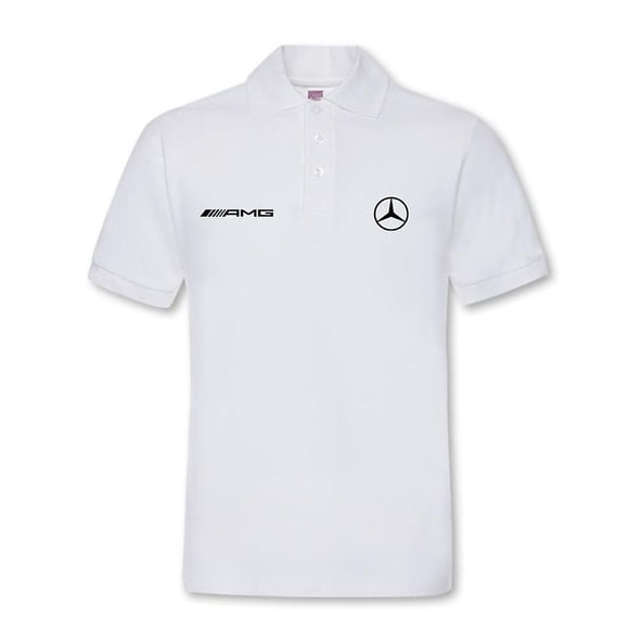 polo Benz amg Respirant t-shirt Hommes Femmes Blanc