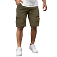 thumbnail image 6 of Xdegoge Workout Cargo Shorts for Men Lightweight Quick Dry Athletic Running Shorts Elastic Waist Drawstring Zipper Pockets for Gym Training Hiking Outdoor Summer Casual, 6 of 7