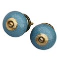 thumbnail image 1 of Benzara BM142072 Pastel Bleu Intérieur Boutons Ronds et Tirettes pour Armoire - Lot de 2, 1 of 1
