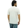 thumbnail image 5 of Atasi Men's Short Sleeve White Cotton Mandarin Collar Shirt Ethnic Clothing-Small, 5 of 7