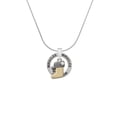thumbnail image 2 of Delight Jewelry Two-tone 3-D Stocking with Clear Crystal Miracles Ring Charm Necklace, 18", 2 of 4