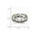 thumbnail image 6 of Grey Titanium Ring Band Wedding Polished diamond-cut, 6 of 6