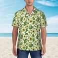thumbnail image 3 of The National Flag of Haiti Mens Hawaiian Shirt Short Sleeve Casual Button Up Tropical Summer Beach Shirt, 3 of 9