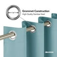 thumbnail image 6 of Deconovo Blackout Curtains Set of 2, 84 inches Long - Solid Thermal Insulated Bedroom and Living Room Curtains (52x84 inch, Teal, Set of 2), 6 of 9