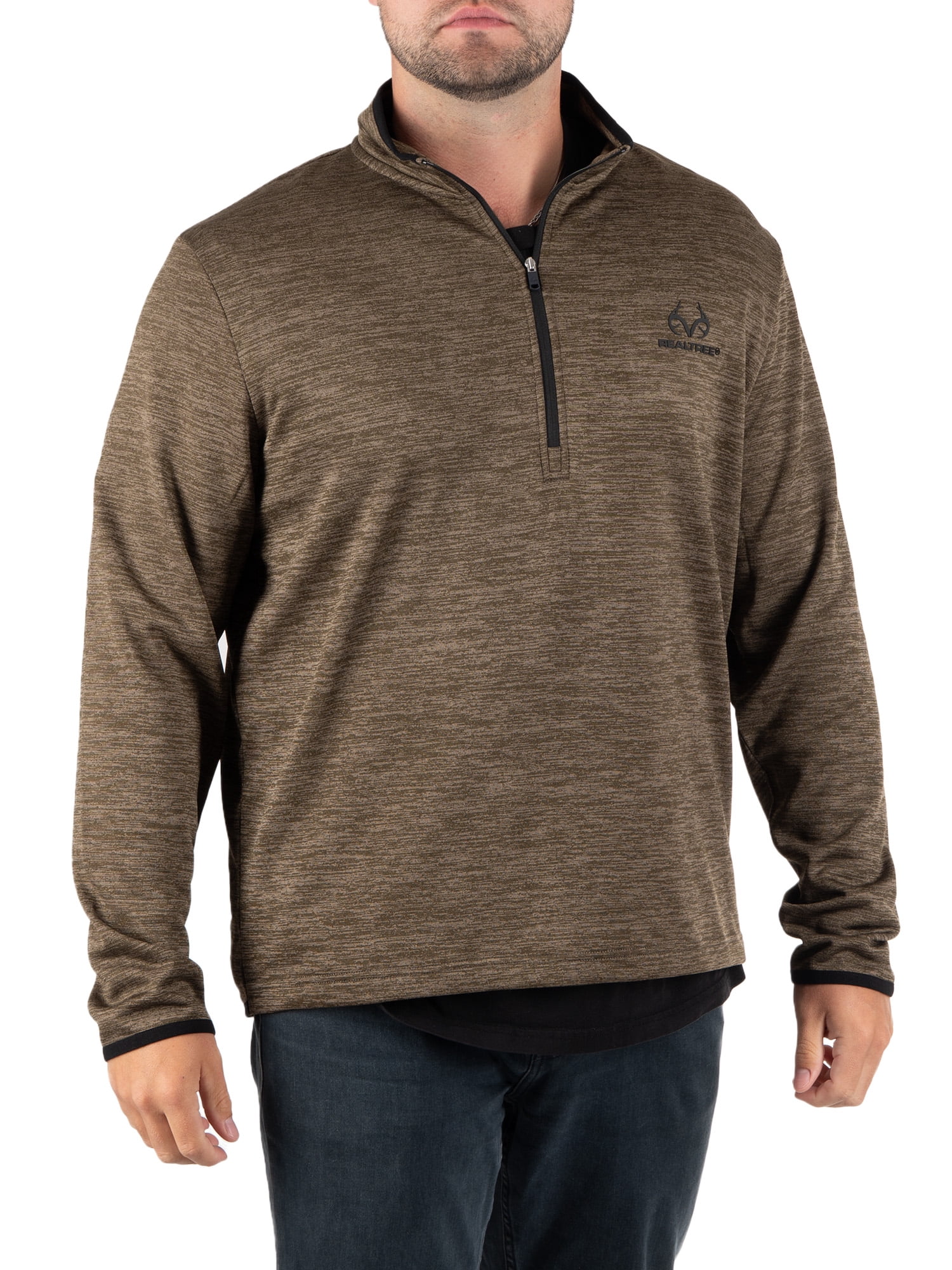 Realtree Men's Fleece Quarter Zip Pullover Sweatshirt, Sizes S-2XL