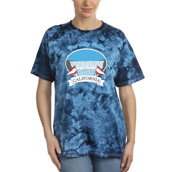 Burney Falls California Tie Dye Crystal Women -Image by Shutterstock, Female x-Large