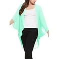thumbnail image 4 of Women's Loose Fit 3/4 Sleeves Kimono Style Cover Up Solid Cardigan S-3XL, 4 of 4